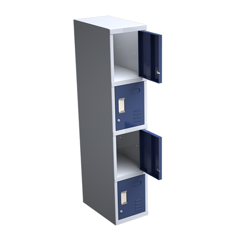 Taquillas metálicas de 4 puertas de fácil montaje